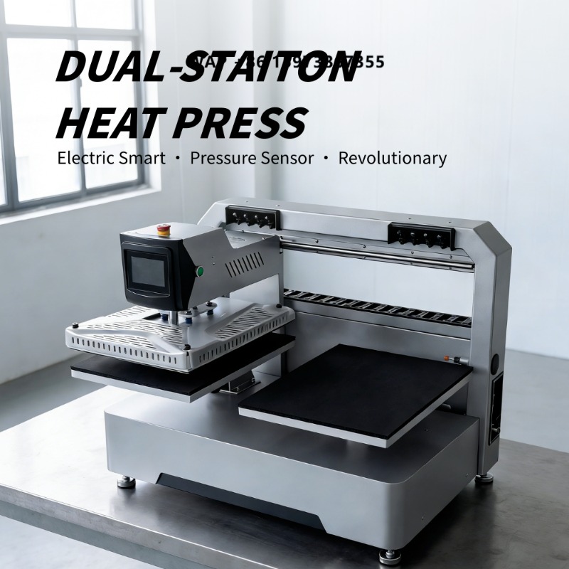 Heat Press Machine - Neue 16x20 Elektrische Automatische Doppelstation-Transferpresse für