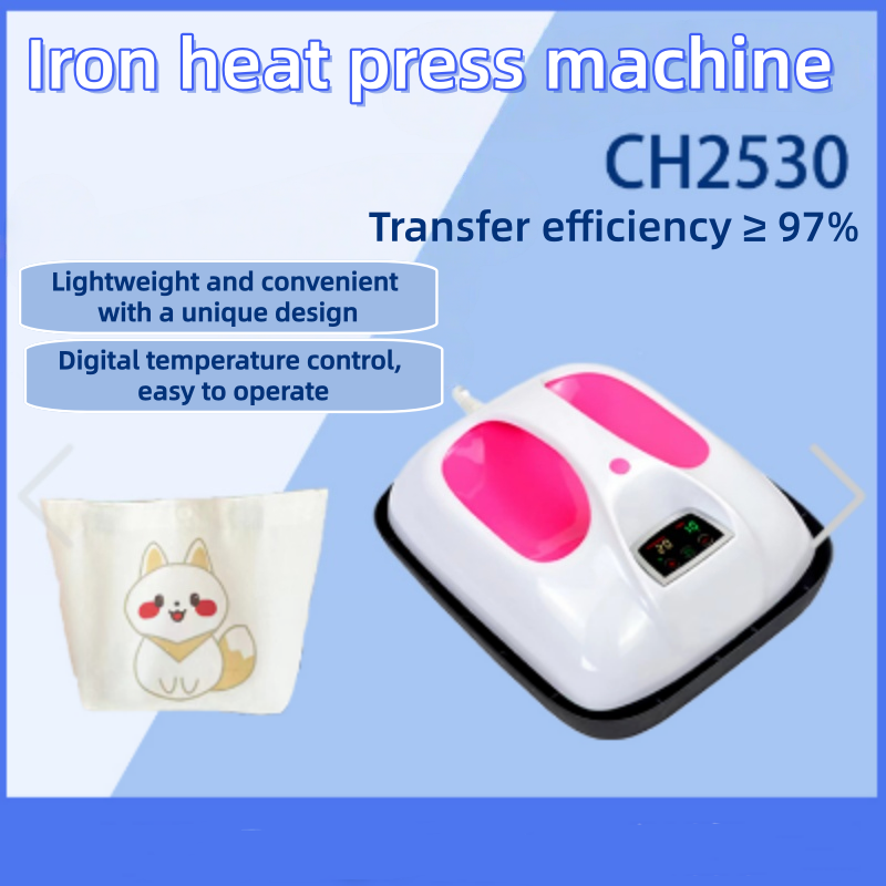 Heat Press Machine - Tragbare Mini-Heißpresse, digitale Temperaturregelung, Handbügeleisen für
