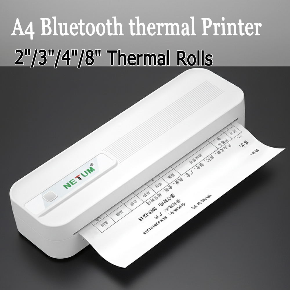 Commercial Document Printing - Tragbarer A4 Thermodrucker Tintenlos Bluetooth-Kompatibel Mobiler