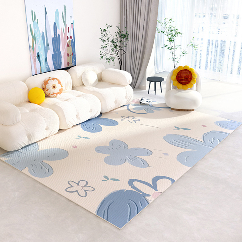 Blauer Teppich mit Blumenmuste – Commercial Printing And Design Bewertung und Preis